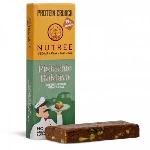 Μπάρα 31% protein Nutree φιστίκι Αιγίνης μπακλαβάς χωρίς ζάχαρη 60γρ. (χωρίς γλουτένη)
