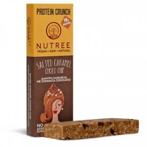 Μπάρα 32% protein Nutree salted caramel & choco chips χωρίς ζάχαρη 60γρ. (χωρίς γλουτένη)