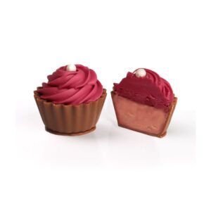Cupcakes με πραλίνα Βελγίου  - Raspberry